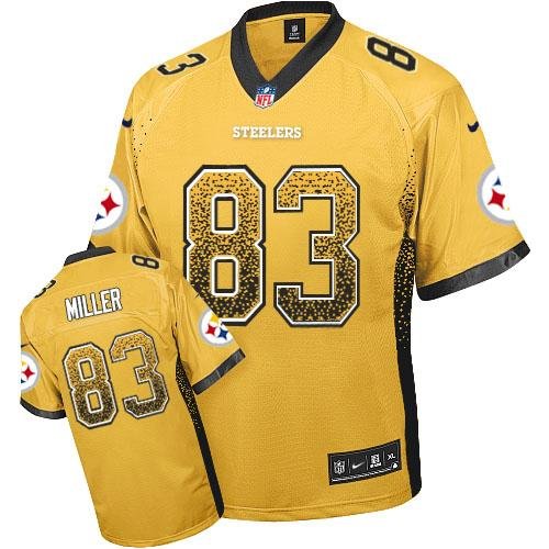 Nike Steelers #83 Heath Miller Gold Stitched NFL Elite Drift Fashion Jersey - PSJ469