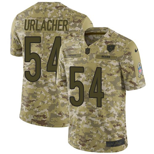 Nike Bears #54 Brian Urlacher Camo Stitched NFL Limited 2018 Salute To Service Jersey - CBJ293