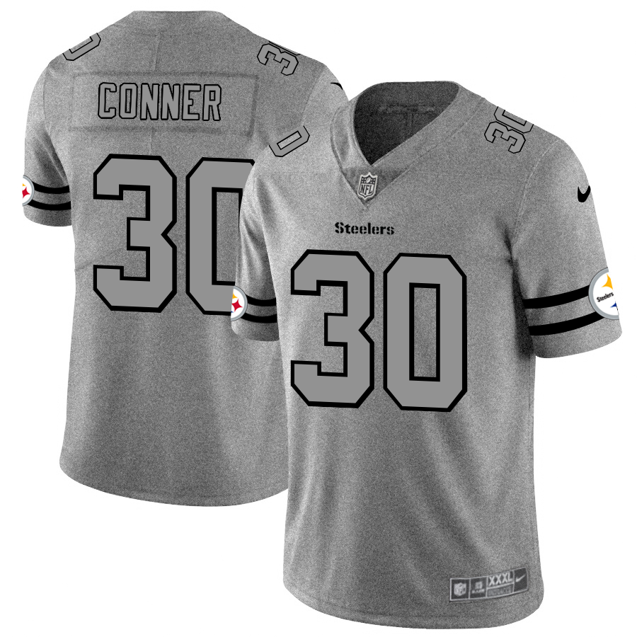 Pittsburgh Steelers #30 James Conner Nike Gray Gridiron II Vapor Untouchable Limited NFL Jersey - PSJ385