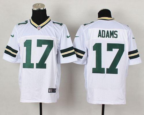 Nike Packers #17 Davante Adams White Stitched NFL Elite Jersey - GBJ56
