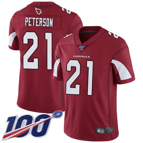 Nike Cardinals #21 Patrick Peterson Red Team Color Stitched NFL 100th Season Vapor Limited Jersey - ACJ355