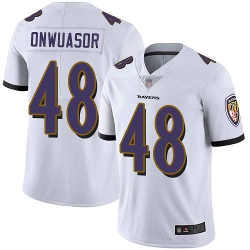 Nike Ravens #48 Patrick Onwuasor White Stitched NFL Vapor Untouchable Limited Jersey - BRJ264