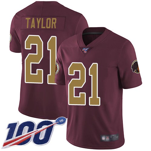 Nike Redskins #21 Sean Taylor Burgundy Red Alternate Stitched NFL 100th Season Vapor Limited Jersey - WAC141