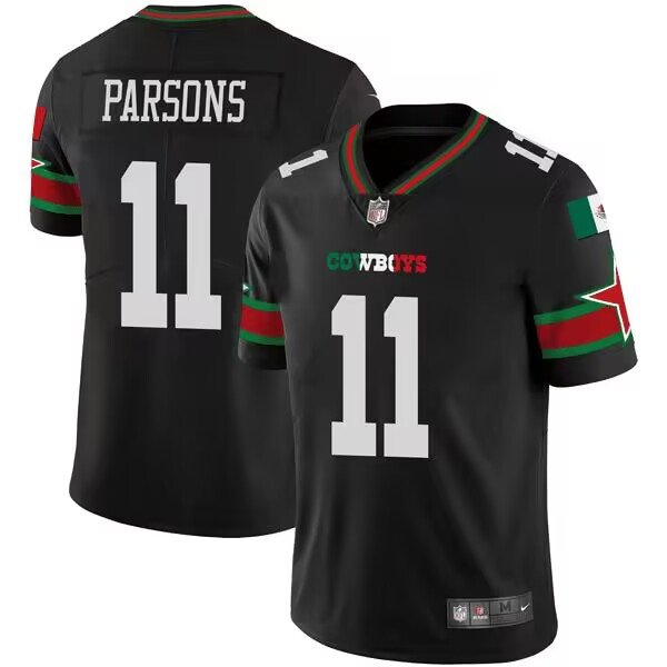 Black Dallas Cowboys #11 Micah Parsons Mexico Vapor Limited Stitched Football Jersey - DLC69