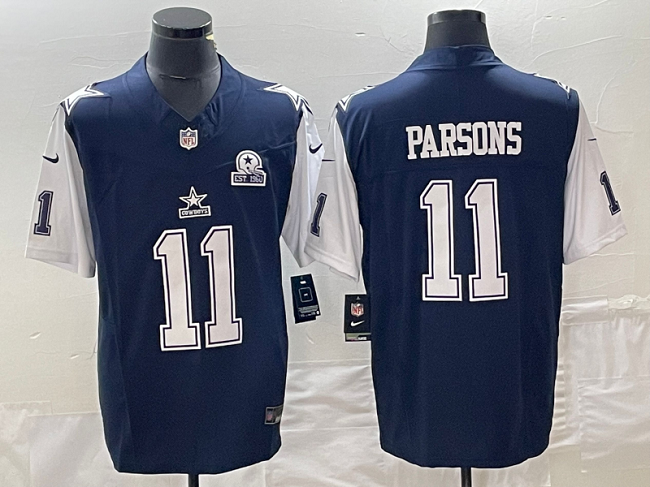 Navy Dallas Cowboys #11 Micah Parsons 2023 F.U.S.E. With 1960 Patch Vapor Limited Stitched Football Jersey - DLC407