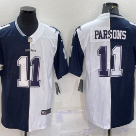 Navy White Dallas Cowboys #11 Micah Parsons Split Vapor Untouchable Limited Stitched Jersey - DLC151