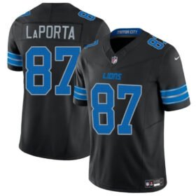 Black Detroit Lions #87 Sam LaPorta 2024 F.U.S.E. 2nd Alternate Vapor Limited Stitched Jersey - DTL37