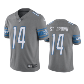 Grey Detroit Lions #14 Amon-Ra St. Brown Vapor Untouchable Limited Stitched Jersey - DTL224