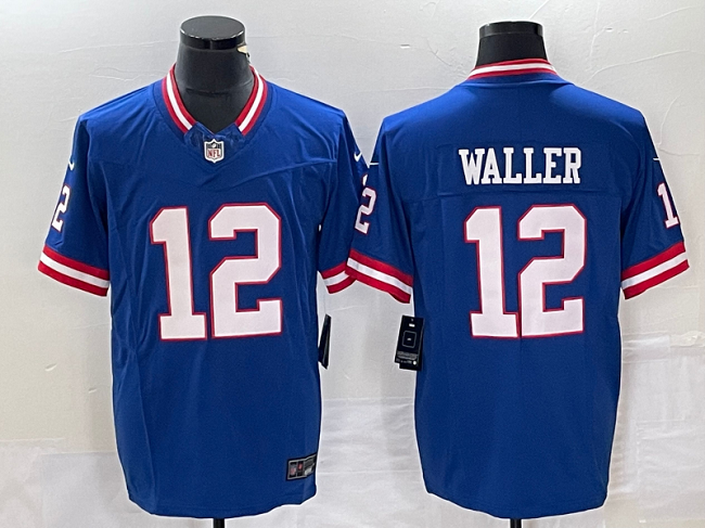 Blue New York Giants #12 Darren Waller Classic 2023 F.U.S.E. Vapor Untouchable Limited Stitched Jersey - NYG11