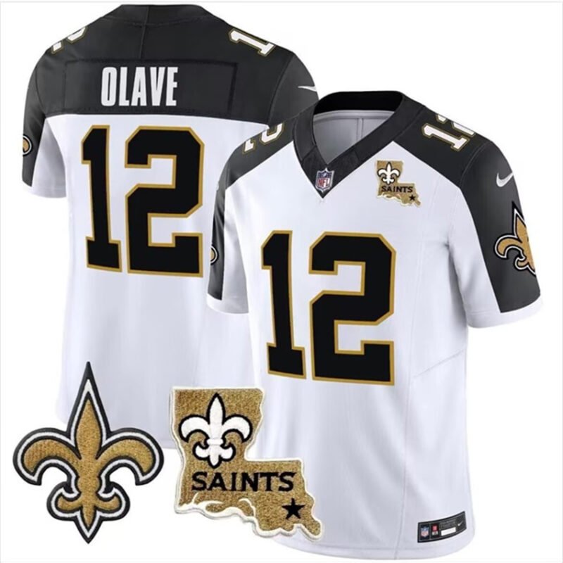 White New Orleans Saints #12 Chris Olave F.U.S.E. With Patch Vapor Stitched Jersey - NOS51