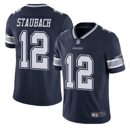 Navy Blue Dallas Cowboys #12 Roger Staubach Vapor Untouchable Limited Stitched Football Jersey - DLC451