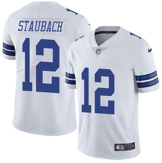 White Dallas Cowboys #12 Roger Staubach Vapor Untouchable Limited Stitched Football Jersey - DLC144