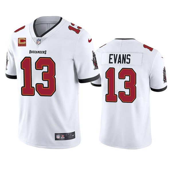 White Tampa Bay Buccaneers #13 Mike Evans 2022 With 4-Star C Patch Vapor Untouchable Limited Stitched Jersey - TBB145