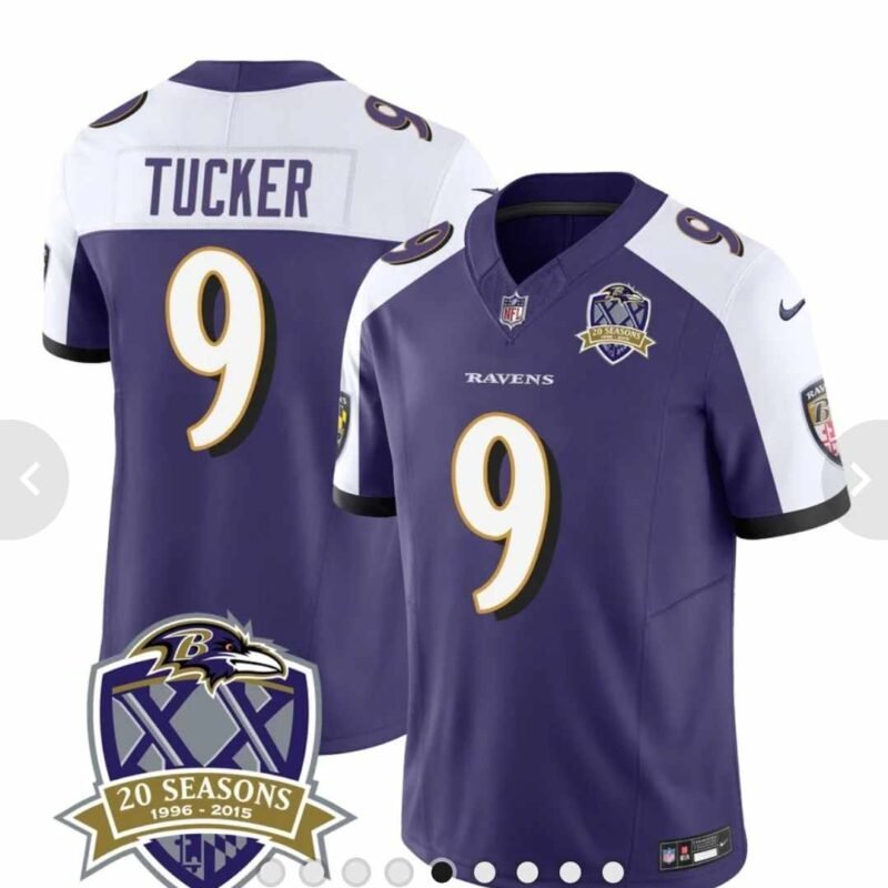Purple Baltimore Ravens #9 Justin Tucker 2023 F.U.S.E With Patch Throwback Vapor Limited Jersey - BRJ113