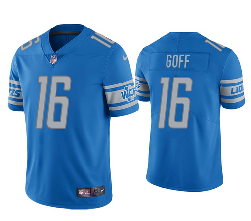 Blue Detroit Lions #16 Jared Goff 2021 Vapor Untouchable Limited Stitched Jersey - DTL136