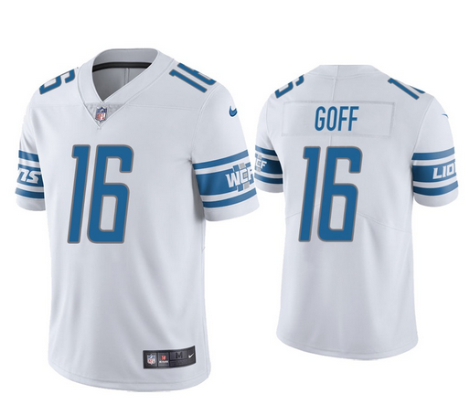 White Detroit Lions #16 Jared Goff 2021 Vapor Untouchable Limited Stitched Jersey - DTL140