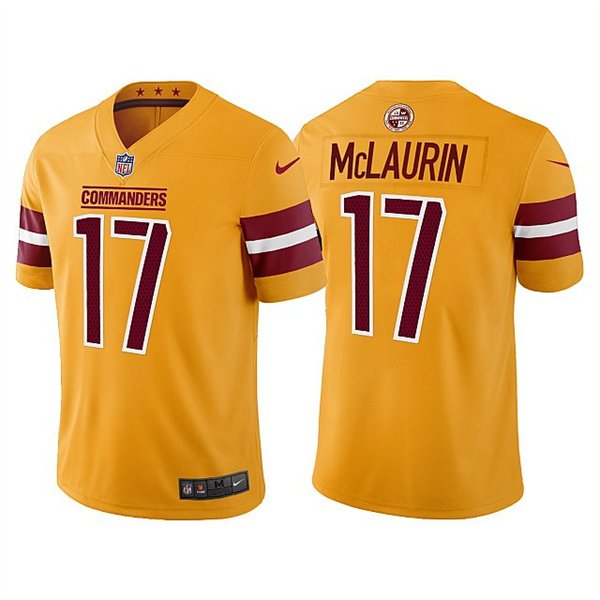 Gold Washington Commanders #17 Terry McLaurin Vapor Untouchable Stitched Football Jersey - WAC216