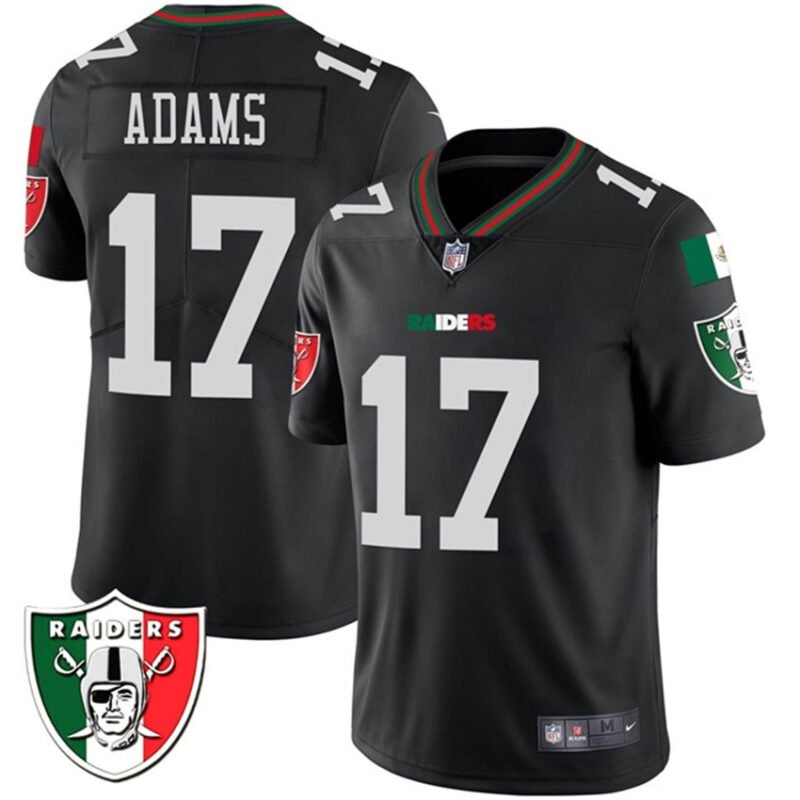 Black Las Vegas Raiders #17 Davante Adams Mexico Vapor Limited Stitched Football Jersey - LVR291