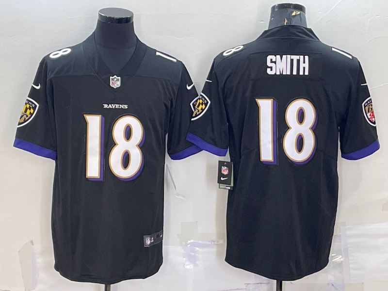 Black Baltimore Ravens #18 Roquan Smith Vapor Untouchable Limited Stitched Jersey - BRJ289