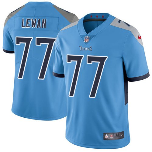Nike Titans #77 Taylor Lewan Light Blue Alternate Stitched NFL Vapor Untouchable Limited Jersey - TNT220