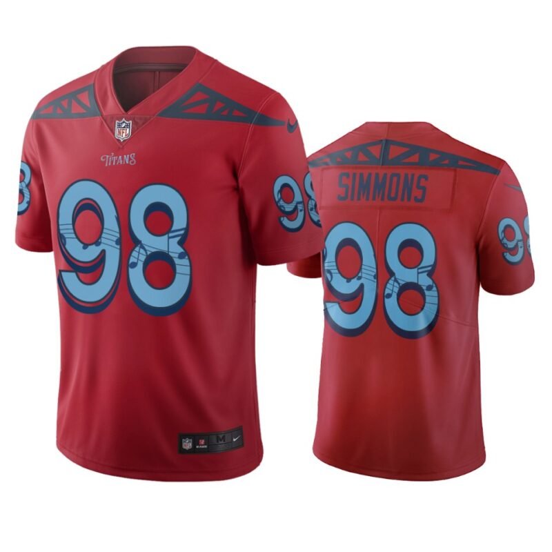 Tennessee Titans #98 Jeffery Simmons Red Vapor Limited City Edition NFL Jersey - TNT160