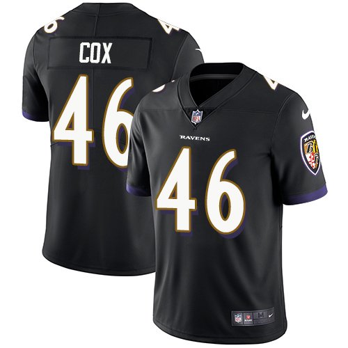 Nike Ravens #46 Morgan Cox Black Alternate Stitched NFL Vapor Untouchable Limited Jersey - BRJ139
