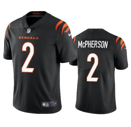 Black Cincinnati Bengals #2 Evan McPherson Vapor Untouchable Limited Stitched Jersey - CCB89