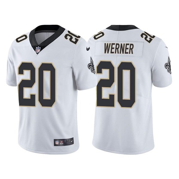 White New Orleans Saints #20 Pete Werner Vapor Limited Stitched Jersey - NOS280