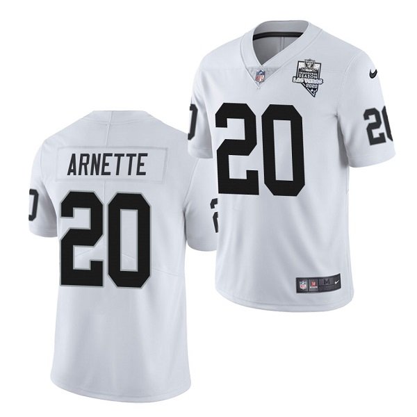 Las Vegas Raiders White #20 Damon Arnette 2020 Inaugural Season Vapor Limited Stitched Jersey - LVR264