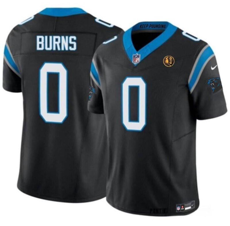 Black Carolina Panthers #0 Brian Burns 2023 F.U.S.E. With John Madden Patch Vapor Limited Stitched Football Jersey