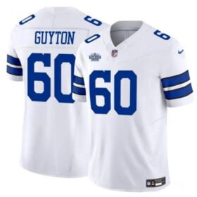 White Dallas Cowboys #60 Tyler Guyton 2024 F.U.S.E With Dradt Patch Vapor Untouchable Limited Stitched Football Jersey - DLC394