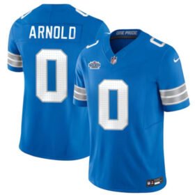 Blue Detroit Lions #0 Terrion Arnold New 2024 With Dradt Patch F.U.S.E. Vapor Limited Stitched Jersey - DTL242