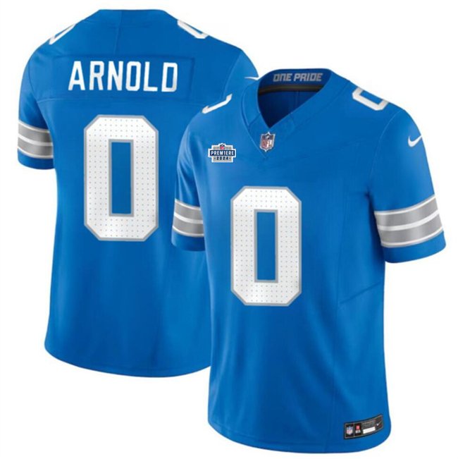 Blue Detroit Lions #0 Terrion Arnold New 2024 With Dradt Patch F.U.S.E. Vapor Limited Stitched Jersey - DTL242