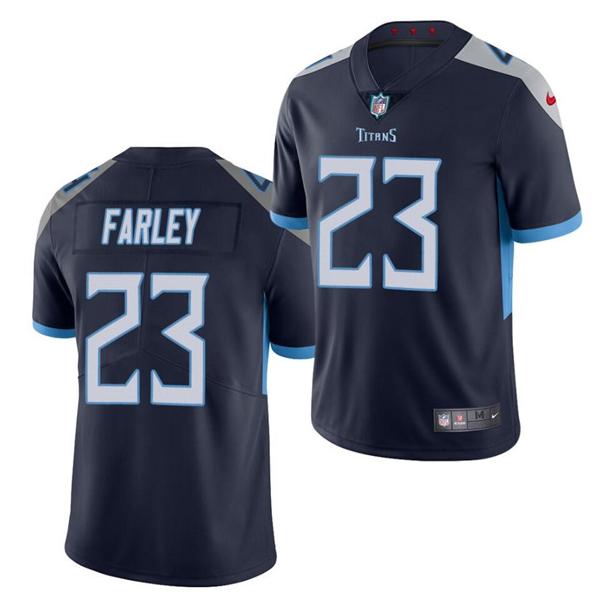 Navy Tennessee Titans #23 Caleb Farley Vapor Untouchable Stitched Jersey - TNT219