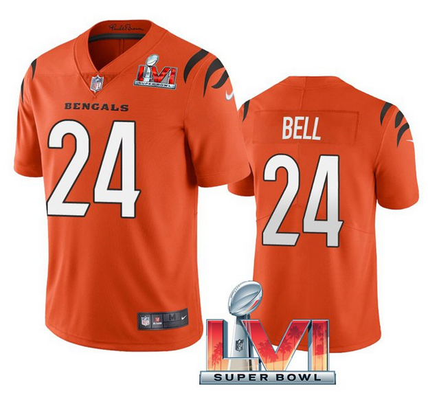 Orange Cincinnati Bengals #24 Vonn Bell 2022 Super Bowl LVI Vapor Limited Stitched Jersey - CCB251