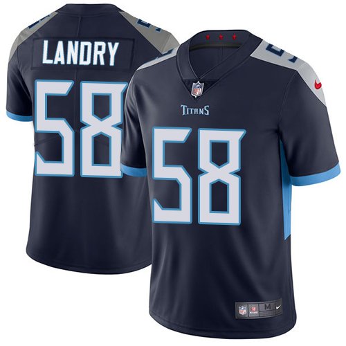 Nike Titans #58 Harold Landry Navy Blue Team Color Stitched NFL Vapor Untouchable Limited Jersey - TNT60