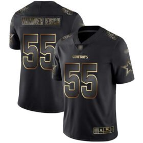 Nike Cowboys #55 Leighton Vander Esch Black/Gold Stitched NFL Vapor Untouchable Limited Jersey - DLC354