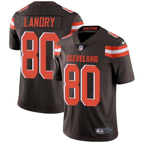 Nike Browns #80 Jarvis Landry Brown Team Color Stitched NFL Vapor Untouchable Limited Jersey - CLB233