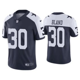 White/Navy Dallas Cowboys #30 DaRon Bland Vapor Limited Stitched Jersey - DLC365