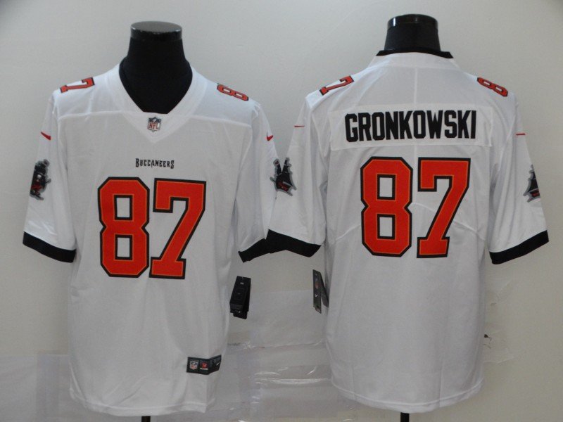 Tampa Bay Buccaneers White #87 Rob Gronkowski Vapor Untouchable Limited Stitched Jersey - TBB186
