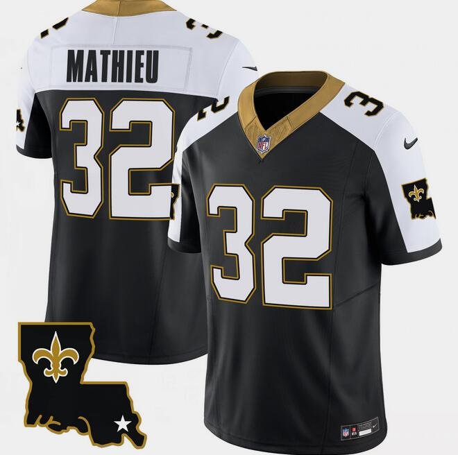 Black White New Orleans Saints #32 Tyrann Mathieu 2023 F.U.S.E. 1987 Legacy Vapor Stitched Jersey - NOS264