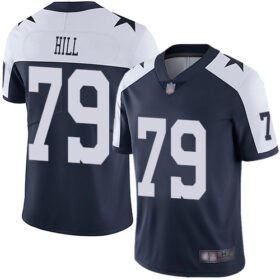 Nike Cowboys #79 Trysten Hill Navy Blue Thanksgiving Stitched NFL Vapor Untouchable Limited Throwback Jersey - DLC230