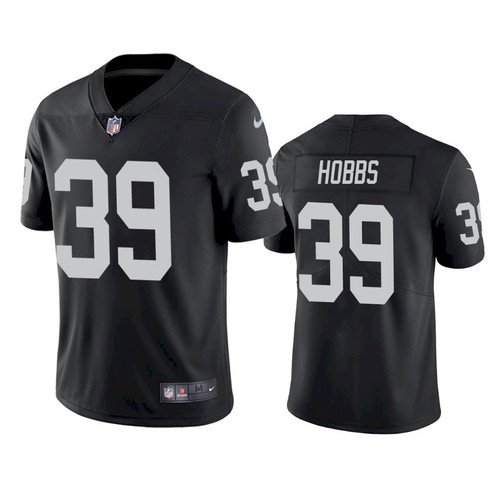 Black Las Vegas Raiders #39 Nate Hobbs Vapor Untouchable Limited Stitched Football Jersey - LVR265