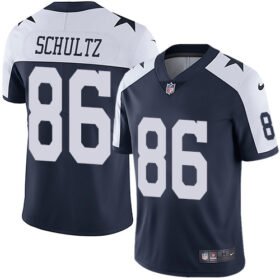 Nike Cowboys #86 Dalton Schultz Navy Blue Thanksgiving Stitched NFL Vapor Untouchable Limited Throwback Jersey - DLC334