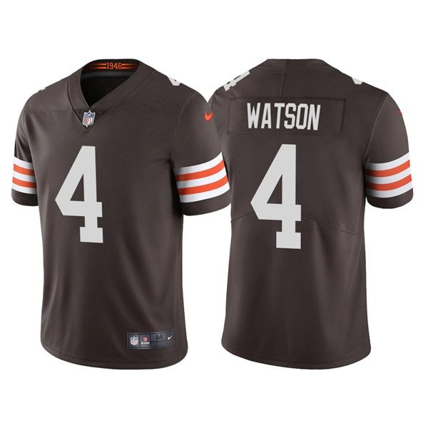 Brown Cleveland Browns #4 Deshaun Watson Vapor Untouchable Limited Stitched Jersey - CLB32