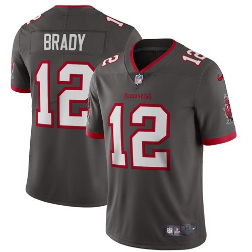 Tampa Bay Buccaneers #12 Tom Brady 2020 Grey Vapor Untouchable Limited Stitched NFL Jersey - TBB57