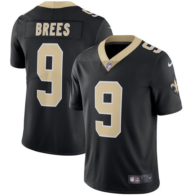 New Orleans Saints #9 Drew Brees Black Vapor Untouchable Limited Stitched NFL Jersey - NOS171