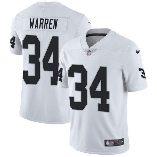 Raiders #34 Chris Warren White Vapor Untouchable Limited NFL Stitched Jersey - LVR48