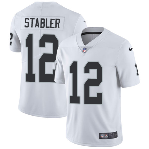 White Las Vegas Raiders #12 Kenny Stabler Vapor Stitched Football Jersey - LVR106