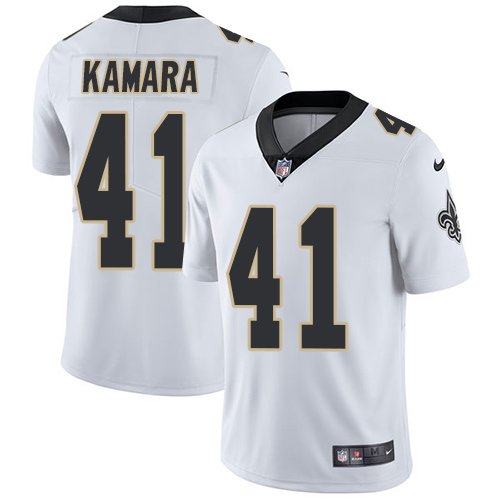 Nike Saints #41 Alvin Kamara White Stitched NFL Vapor Untouchable Limited Jersey - NOS182